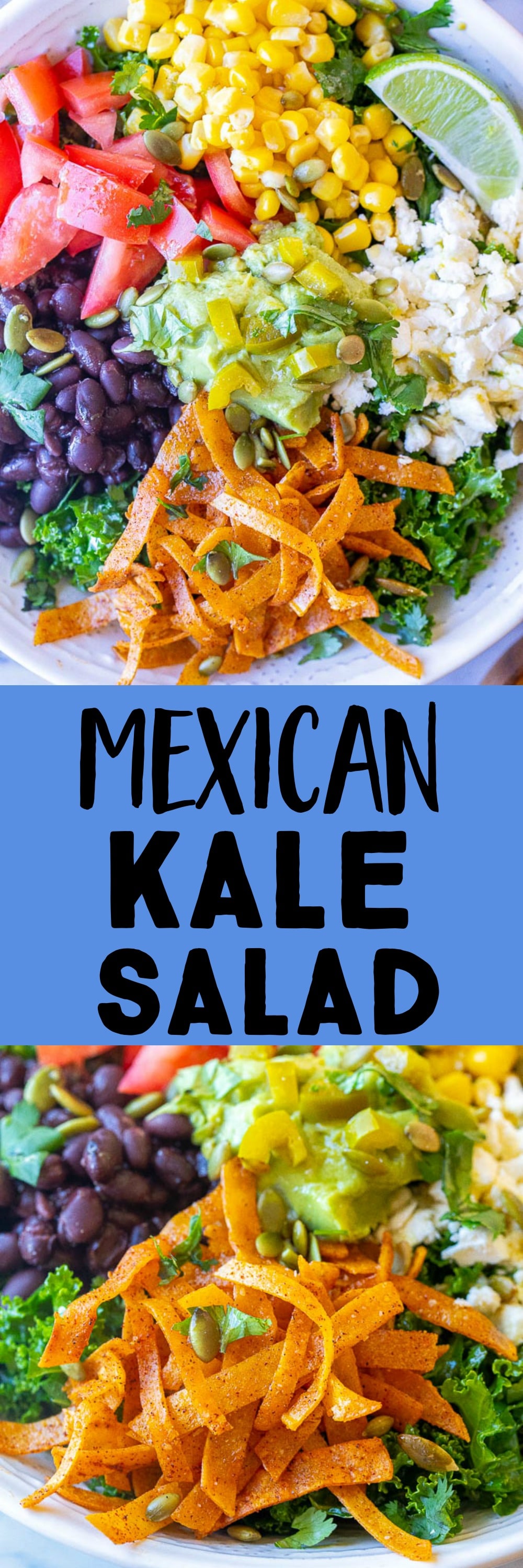 Mexican Kale Salad with Cumin Lime Dressing She Likes Food