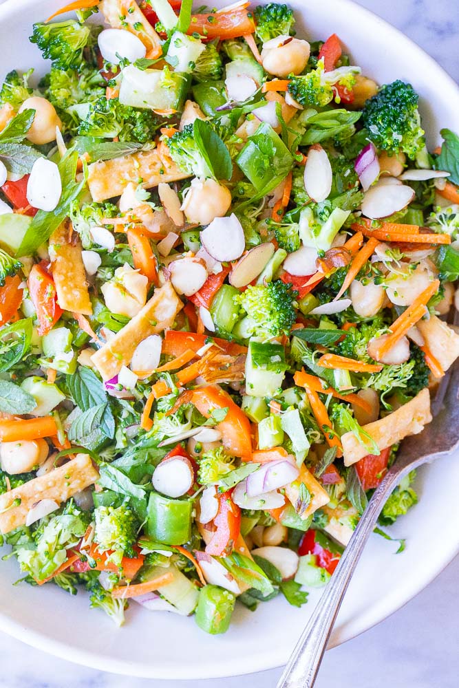 close up photo of broccoli salad