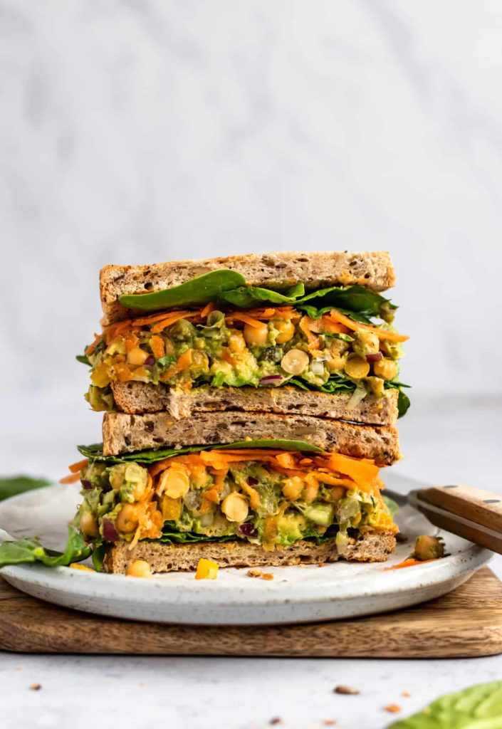 A sandwich sitting on top of a table