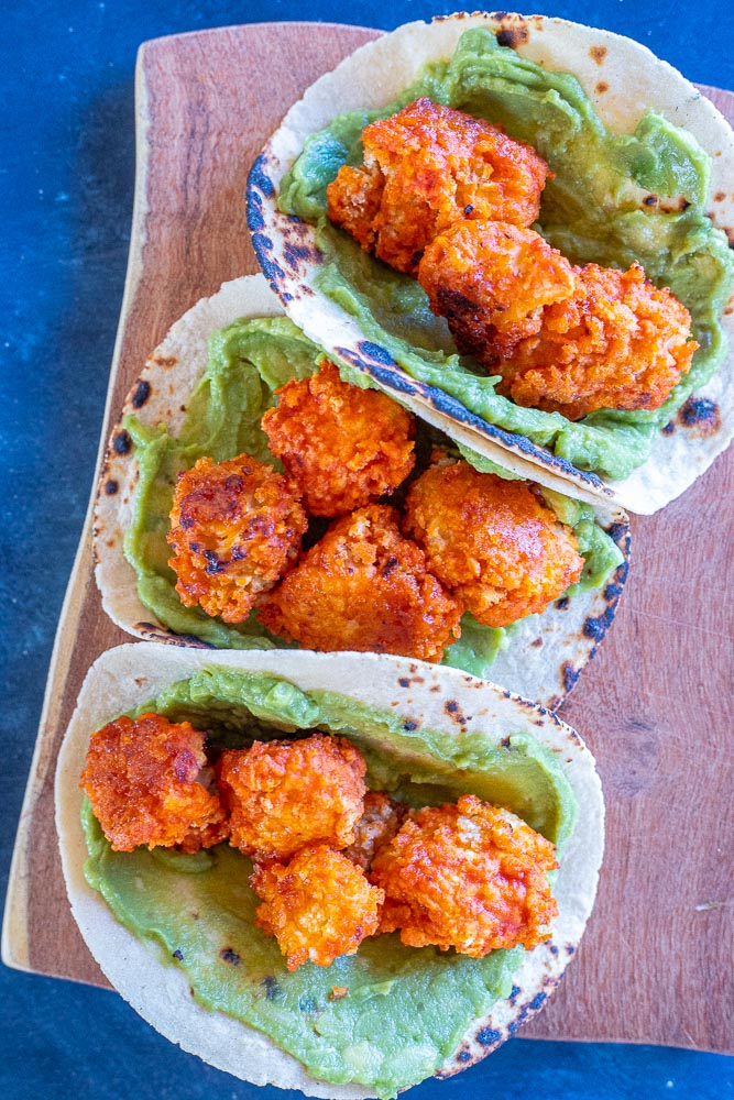 Buffalo cauliflower without the toppings