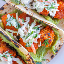 Buffalo Cauliflower Tacos with Ranch Slaw-image