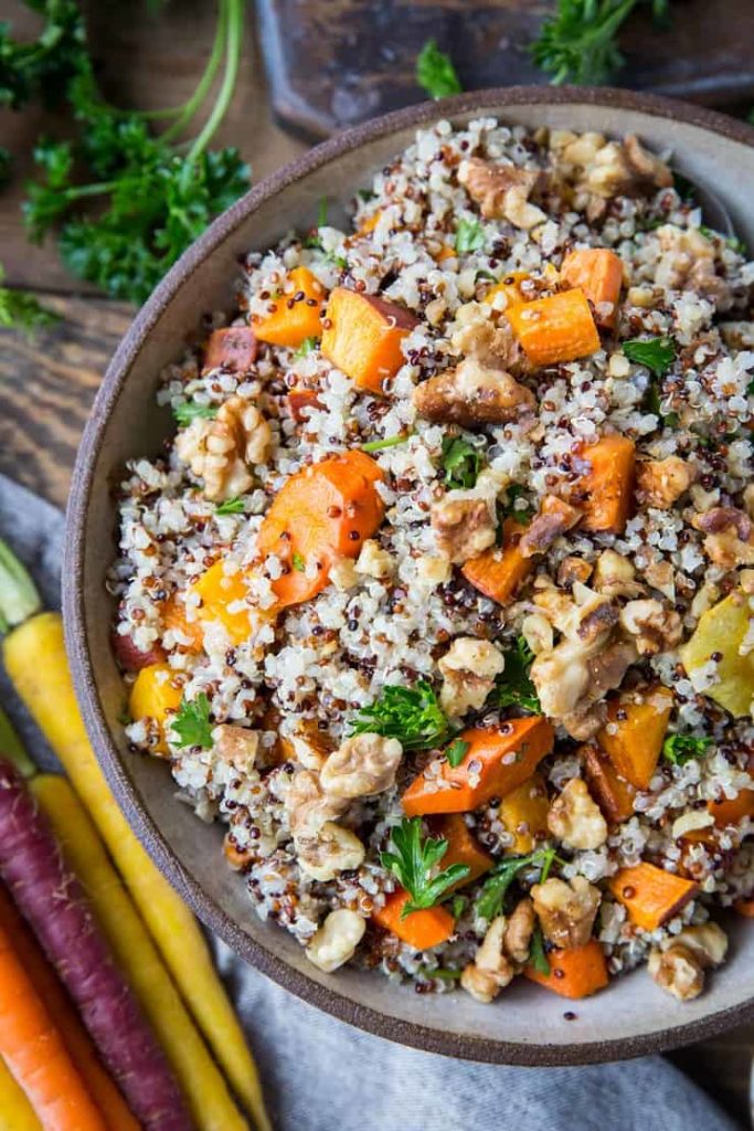 A bowl of Quinoa and Salad