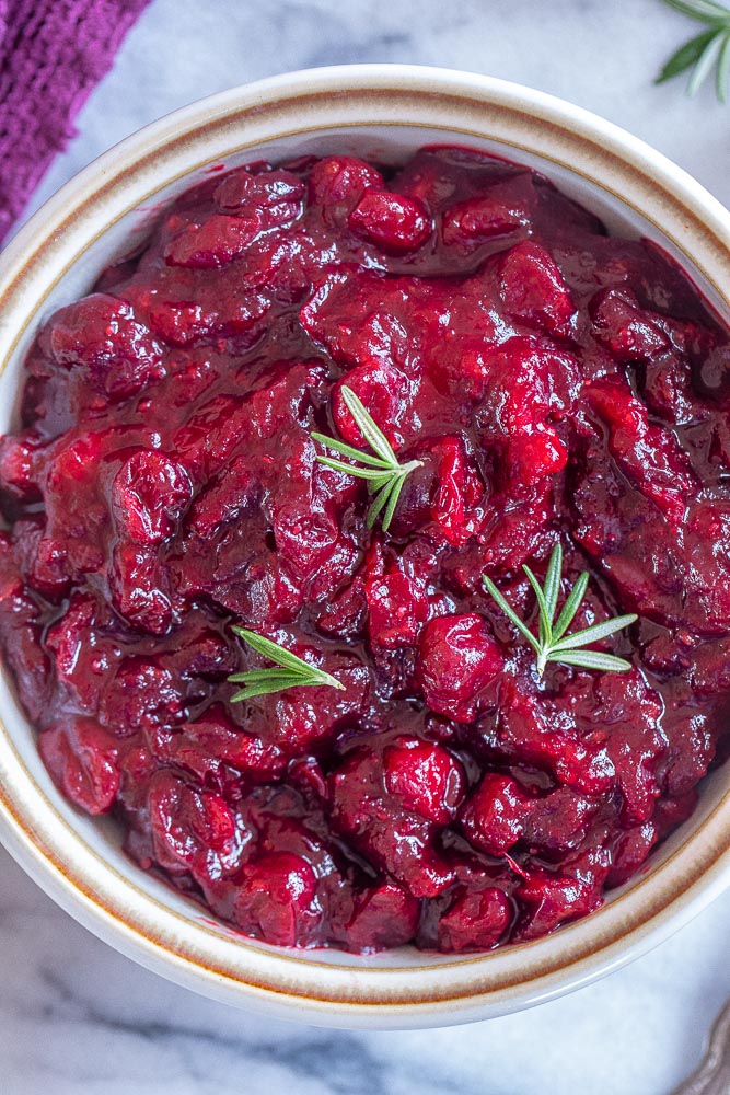 close up of orange ginger cranberry sauce