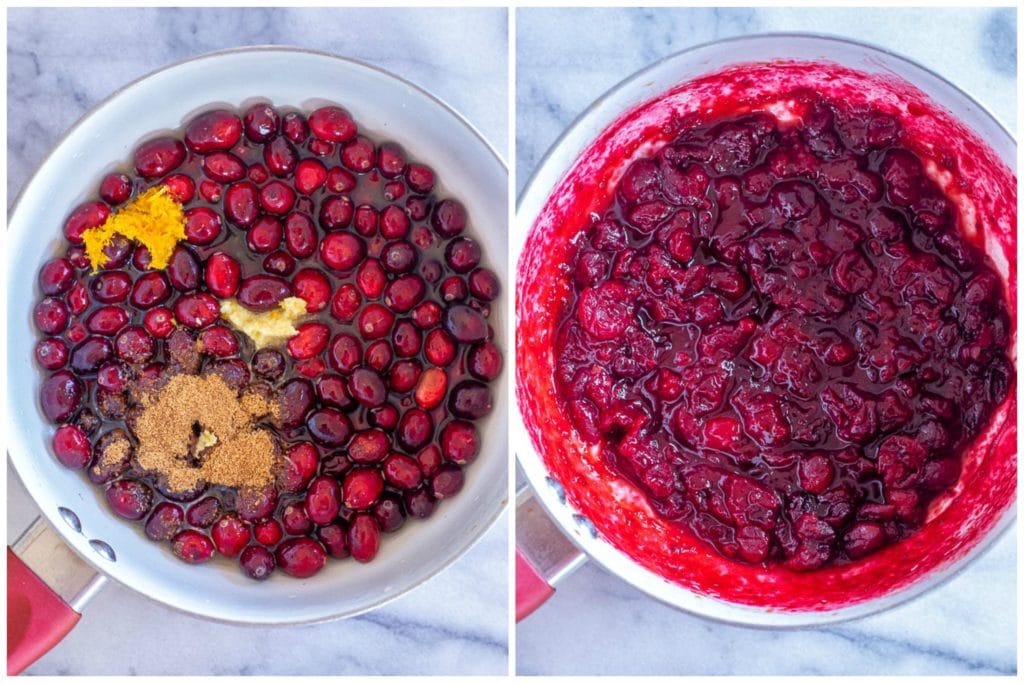 showing how to make this orange ginger cranberry sauce recipe
