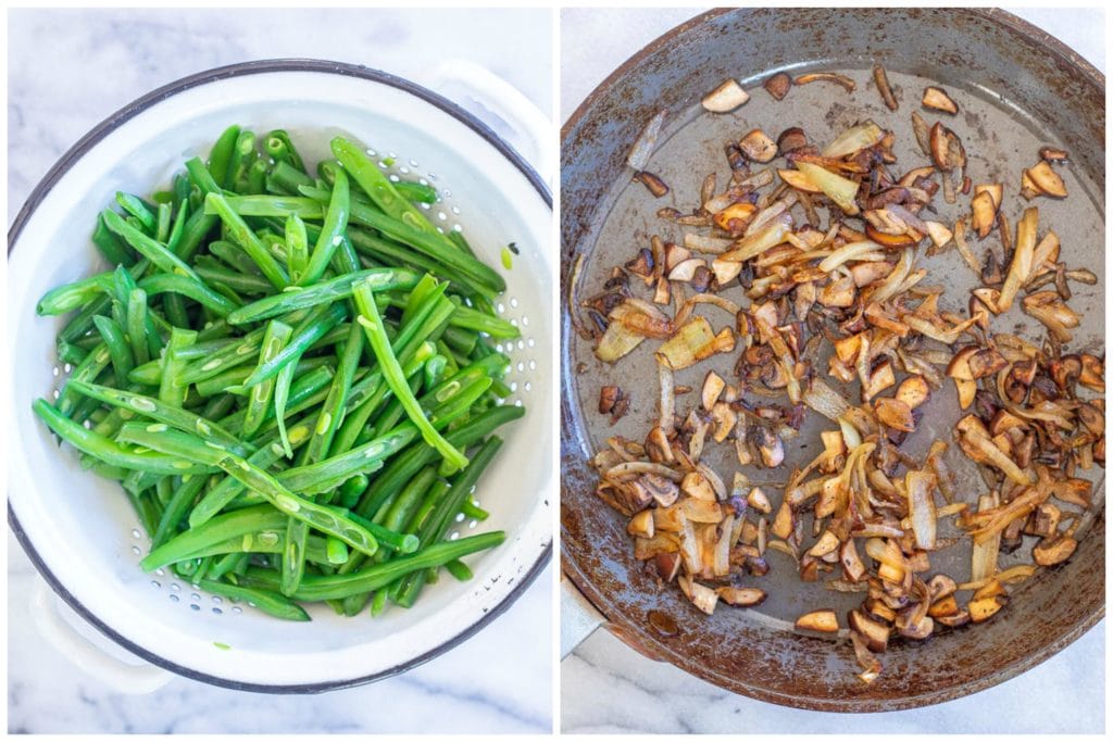 showing how to make green bean casserole