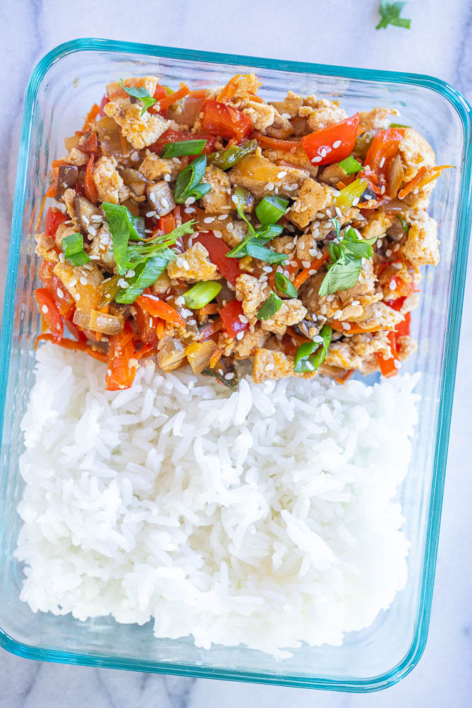 meal prep tofu bowls