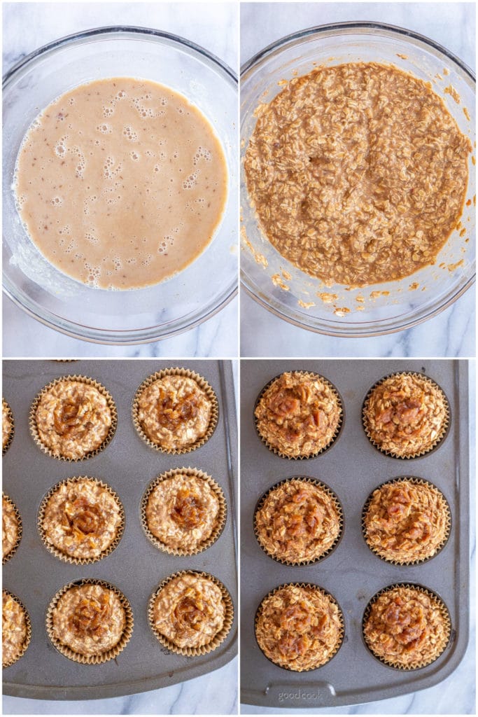 showing how to make cinnamon sugar oatmeal cups recipe