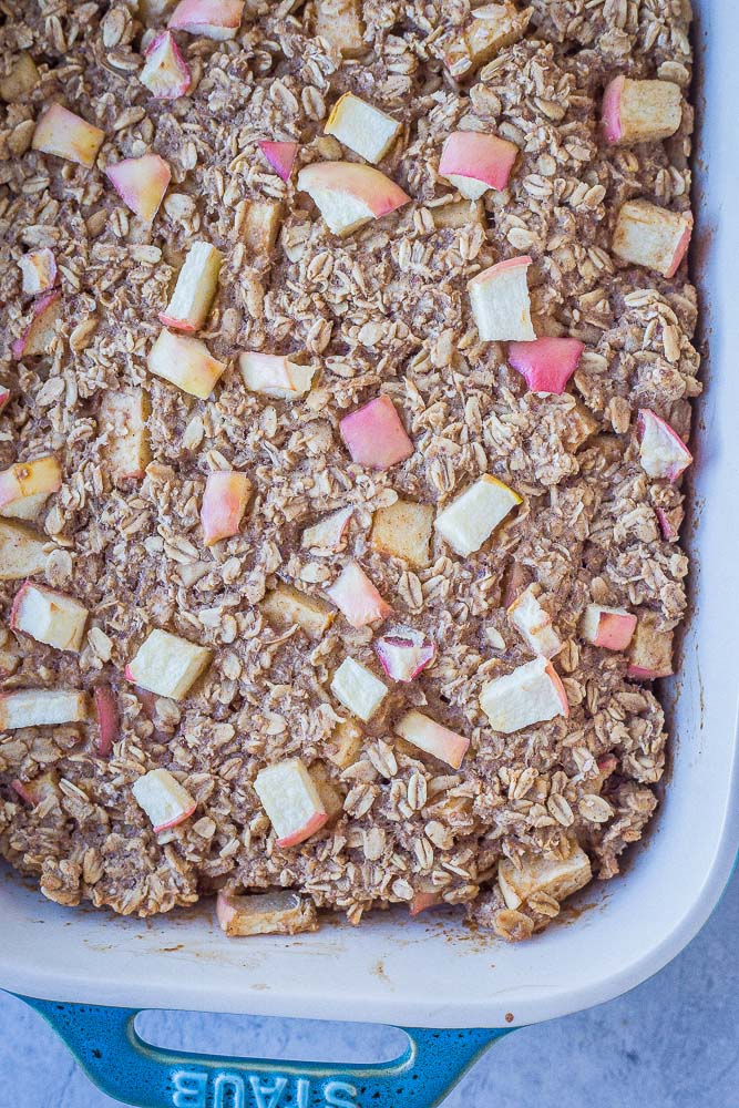 baked oatmeal recipe out of the oven