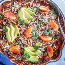 Pumpkin Skillet Enchiladas with Black Beans-image