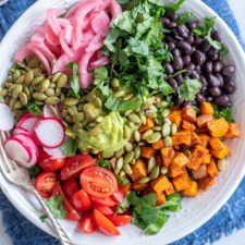 Roasted Sweet Potato and Black Bean Kale Salad-image