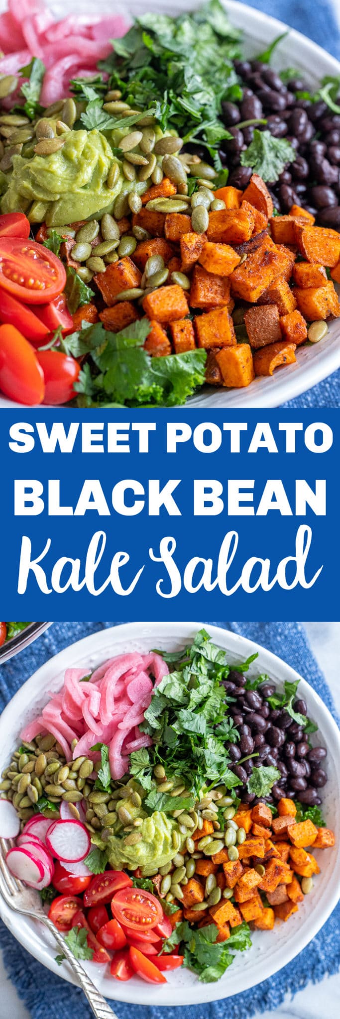 Roasted Sweet Potato and Black Bean Kale Salad She Likes Food
