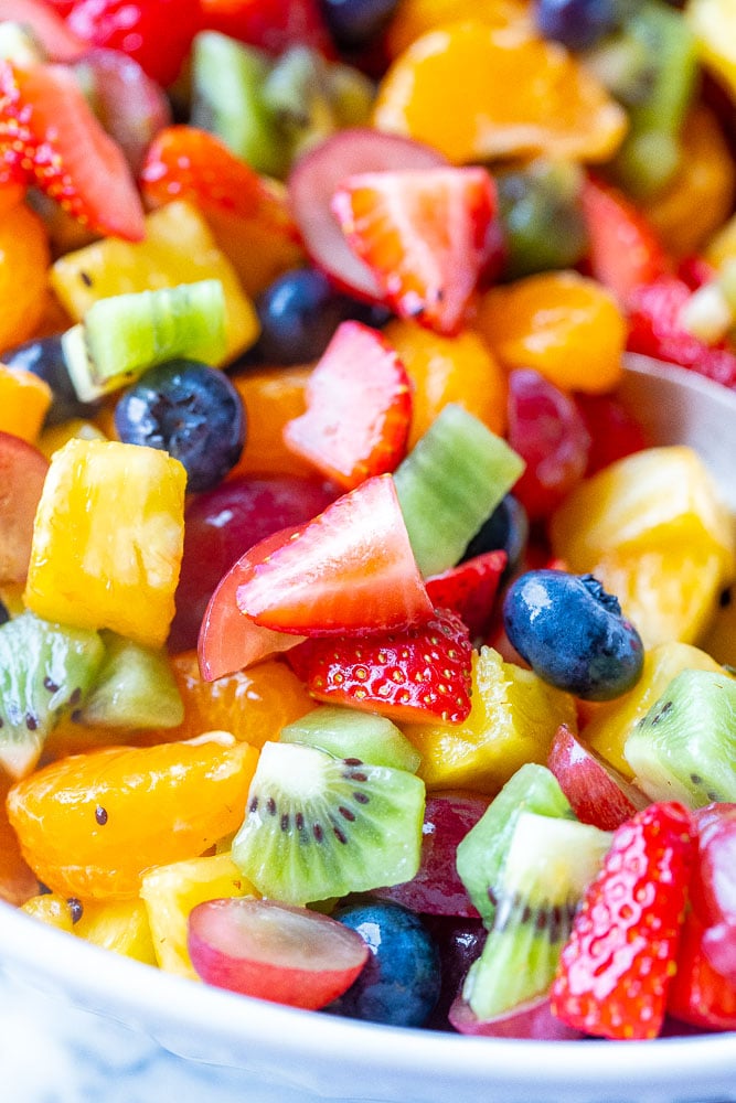 close up of fruit salad