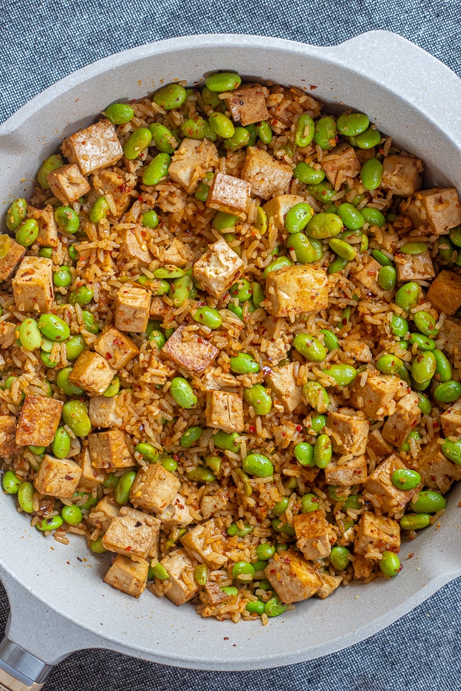 Spicy Edamame Stir Fry with Tofu She Likes Food