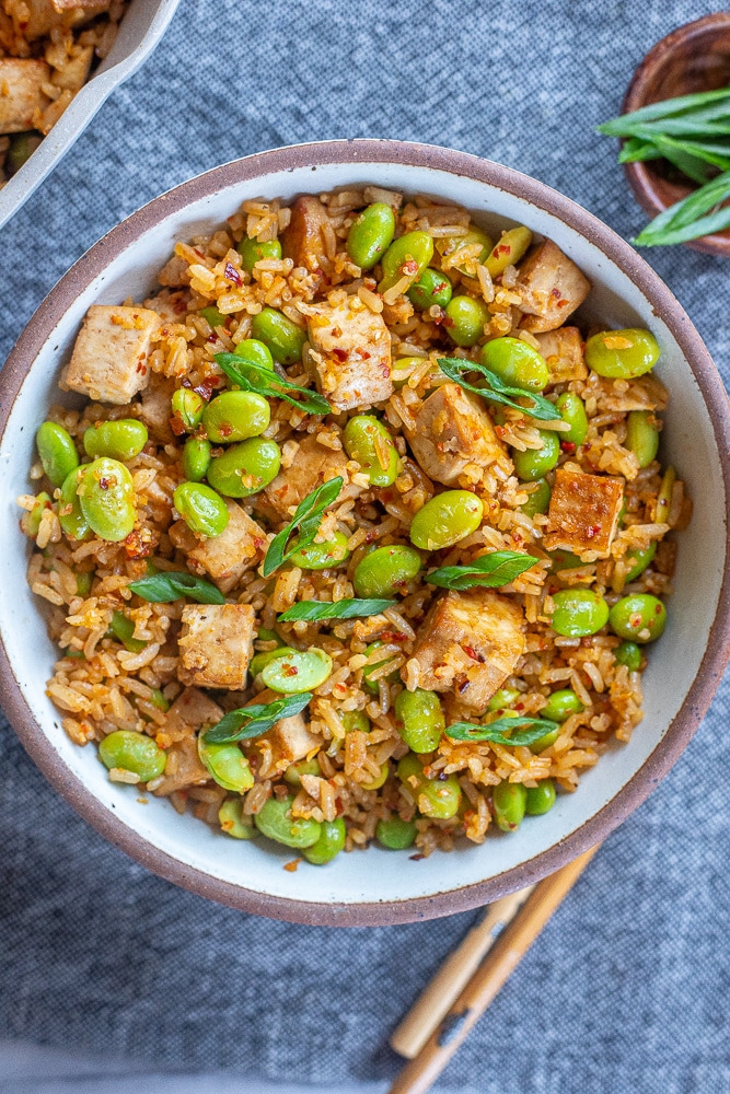 Edamame and Tofu Stir-Fry