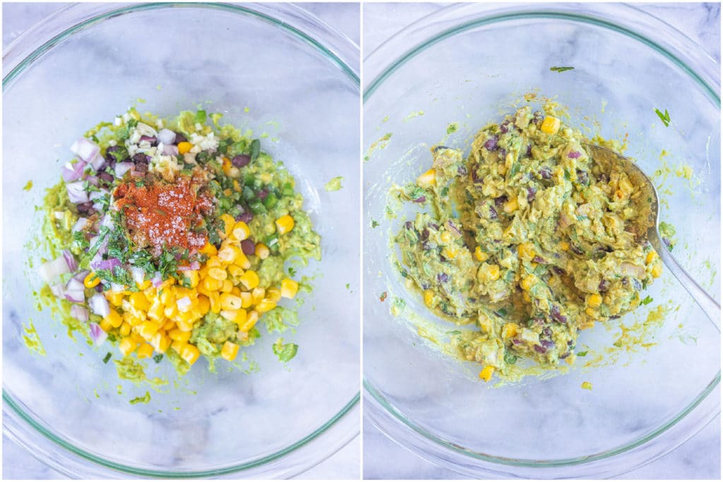 showing how to make the best loaded guacamole recipe
