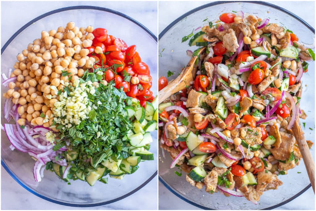 Crispy Pita Bread Salad - She Likes Food
