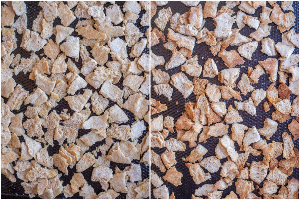 showing how to make crispy pita bread in the oven