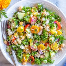 Rice Salad with Chickpeas and Kale-image