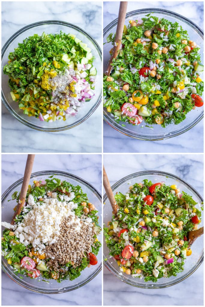 Rice Salad with Chickpeas and Kale - She Likes Food