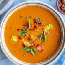 Easy Sheet Pan Tomato Soup with Basil-image