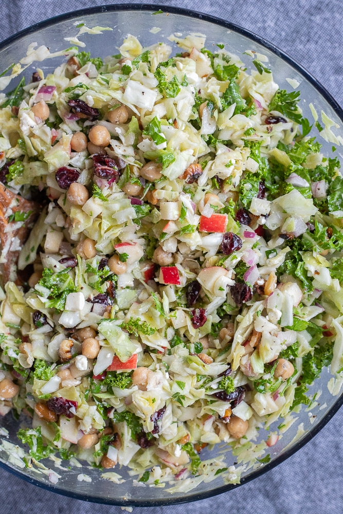 Holiday Salad with Cabbage and Kale She Likes Food
