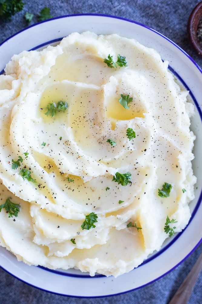 creamy mashed potato recipe with fresh herbs and butter