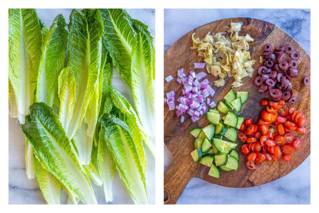 Romaine lettuce Christmas tree ingredients