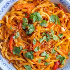 Coconut Red Thai Curry Noodles with Vegetables-image
