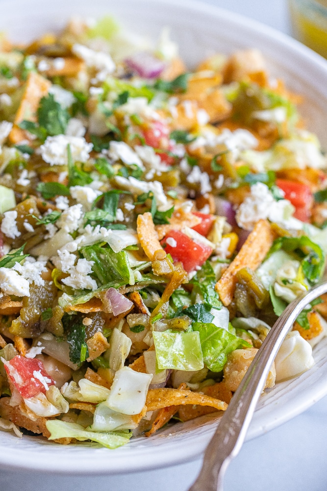 close up of a New Mexican Inspired Chopped Salad