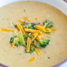 Veggie Packed Creamy Broccoli Cheddar Soup-image