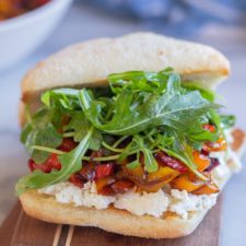 Balsamic Roasted Sweet Pepper Boursin Sandwiches-image