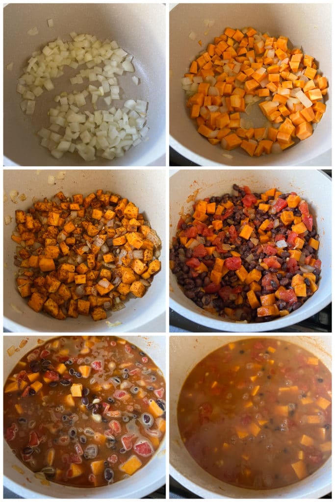 showing how to make this easy black bean soup recipe