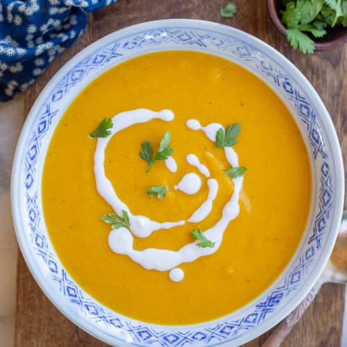 Coconut Curry Roasted Butternut Squash Soup - She Likes Food