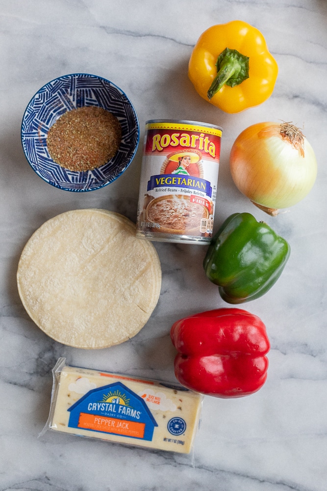 ingredients needed to make this easy vegetarian taco recipe