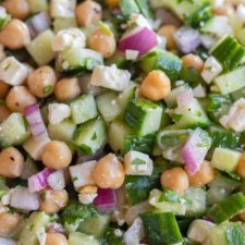 Herby Cucumber Salad with Feta and Chickpeas-image