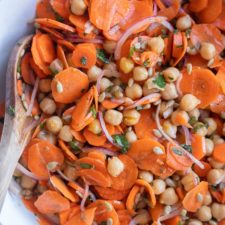 Fresh Carrot and Chickpea Salad with Orange Maple Dressing-image
