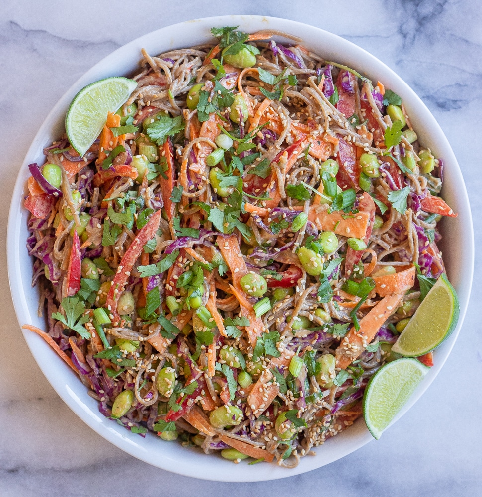 Peanut Soba Noodle Salad with Vegetables She Likes Food