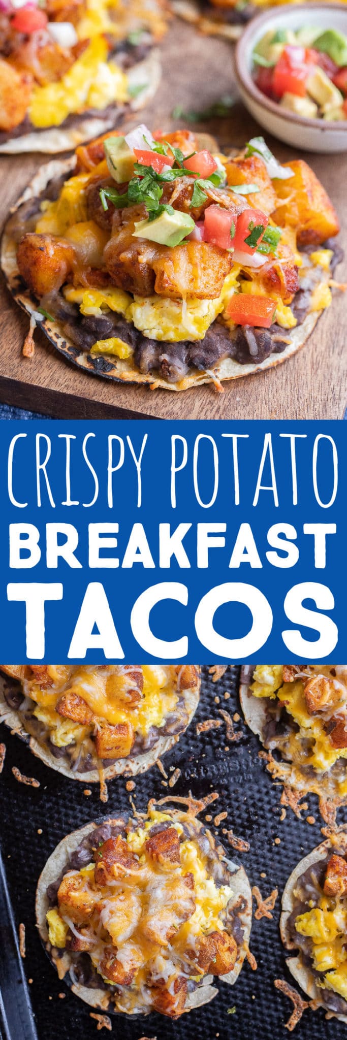 Potato Egg and Cheese Breakfast Tacos - She Likes Food