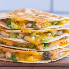 Broccoli Cheddar and White Bean Quesadillas-image
