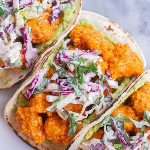 Crispy Buffalo Tofu Tacos She Likes Food