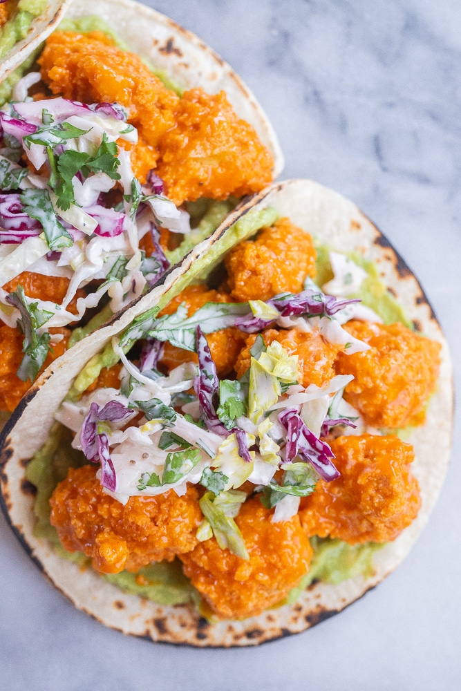 Crispy Buffalo Tofu Tacos She Likes Food