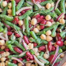 Three Bean Salad with Basil Vinaigrette-image