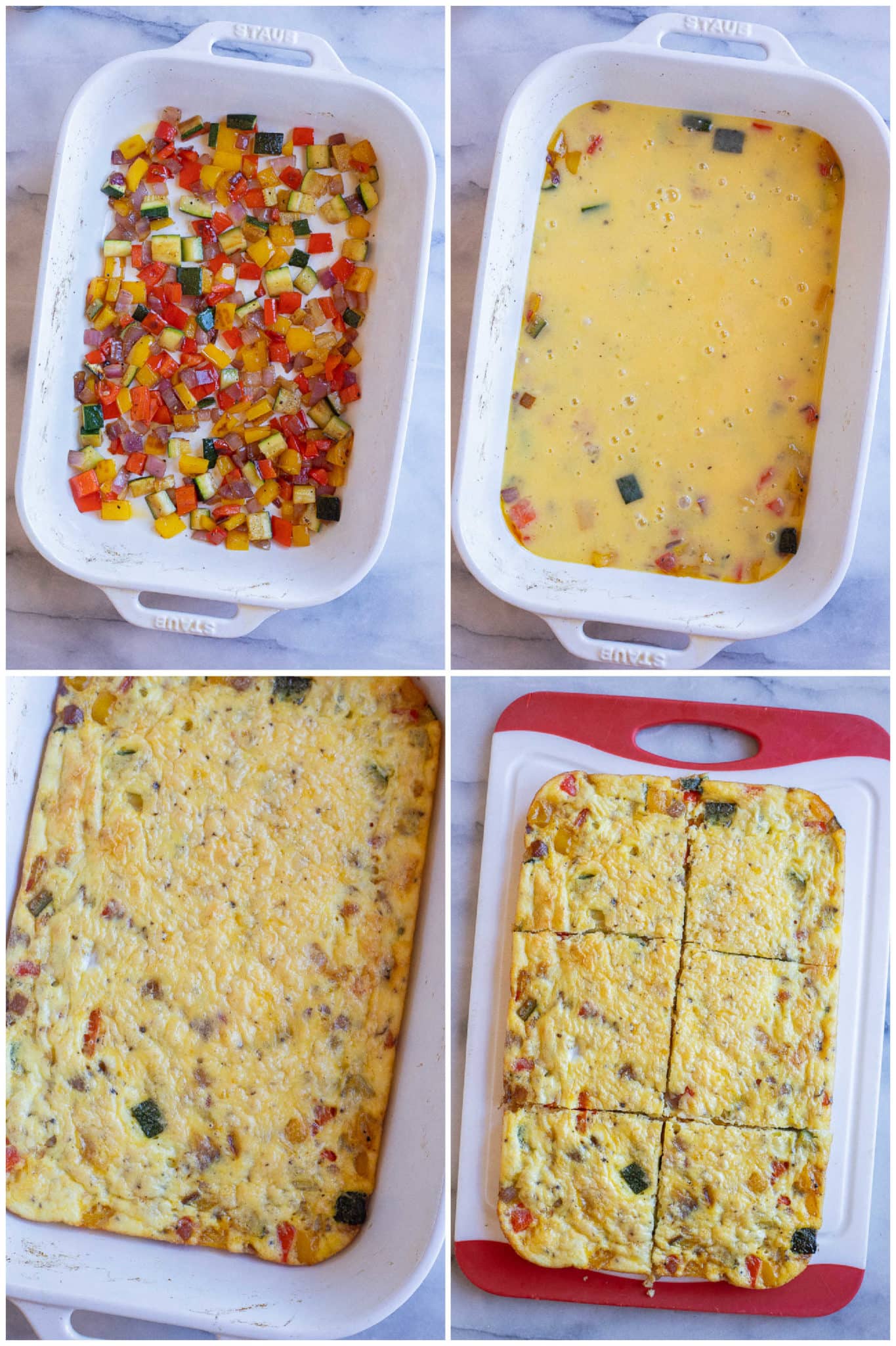 showing how to assemble a meal prep frittata breakfast sandwich