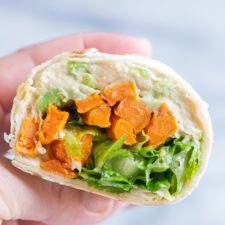 Roasted Sweet Potato Hummus Wraps with Honey Mustard-image