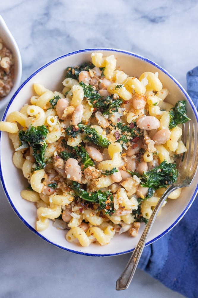 Kale and White Bean Pasta with Parmesan