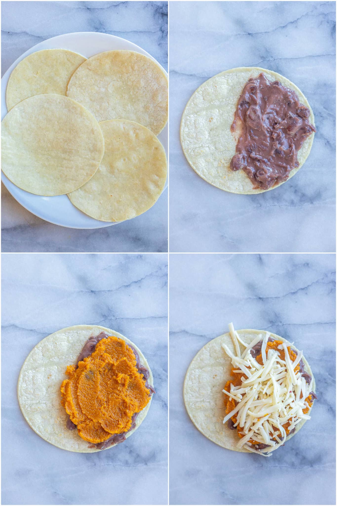 showing how to make these crispy black bean tacos with pumpkin