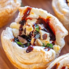 Goat Cheese Beet and Balsamic Puff Pastry Appetizers-image