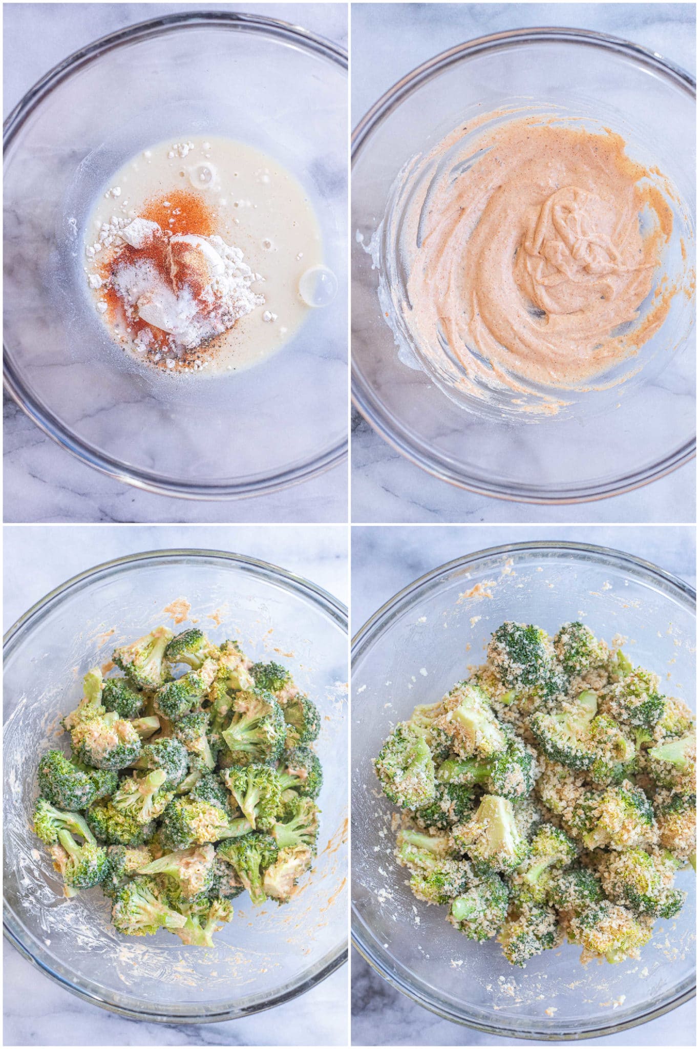 showing how to make crispy baked broccoli