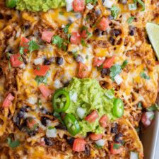 Vegetarian Shredded Tofu Nachos - She Likes Food
