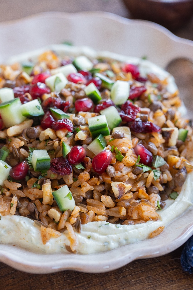 Lentils and Rice with Curry Yogurt